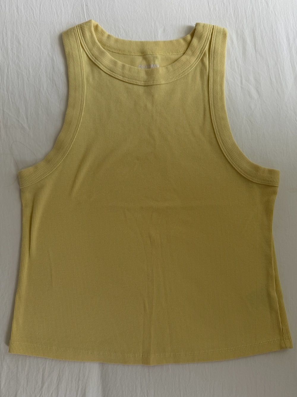 Old Navy Yellow Ribbed Tank Top